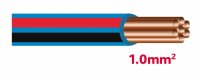 Autolichtkab. 1.0 mm blau / rot / schwarz
