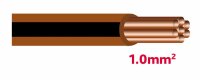 Autolichtkab. 1.0 mm braun / schwarz