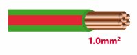 Autolichtkab. 1.0 mm grün / rot