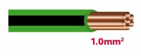 Autolichtkab. 1.0 mm grün / schwarz