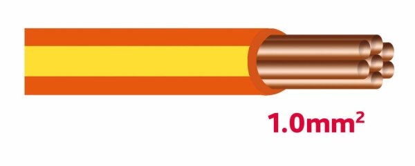 Câble pour éclairage automobile 1.0 mm orange / jaune