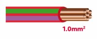 Autolichtkab. 1.0 mm rot / grün / violett
