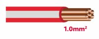 Autolichtkab. 1.0 mm rot / grau