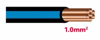 Autolichtkab. 1.0 mm schwarz / blau