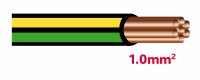 Autolichtkab. 1.0 mm schwarz / gelb / grün