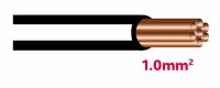 Autolichtkab. 1.0 mm schwarz / weiss