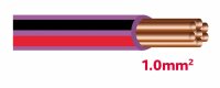 Autolichtkab. 1.0 mm violett / rot / schwarz