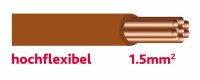 Autol.kabel 1.5 mm braun hochflex.