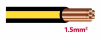Autolichtkab. 1.5 mm schwarz-gelb