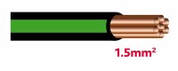 Autolichtkab. 1.5 mm schwarz-grün