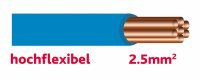 Autolichtkabel 2.5 mm2 blau hochflex.