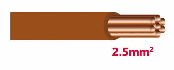 Autolichtkabel 2.5 mm braun
