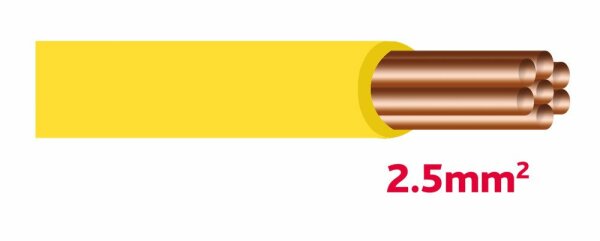 Câble pour éclairage automobile 2.5 mm jaune
