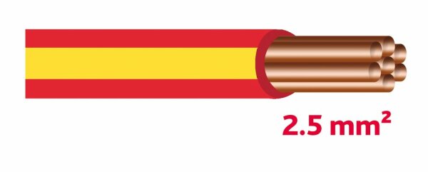 Câble pour éclairage automobile 2.5 mm rouge-jaune