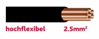 Autolichtkabel 2.5 mm2 sz. hochflex.