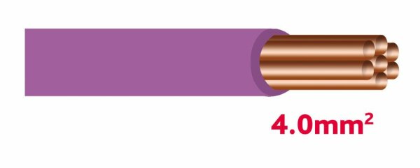 Câble pour éclairage automobile 4.0 mm violet