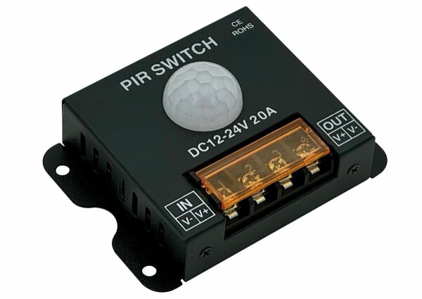 Bewegungssensor mit PIR-Sensor 12/24 V, 20 A