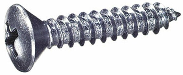 Vis à tôle à tête fraisée-bombée zingué  6.3 x 50