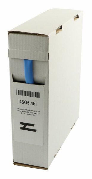 Gaîne rétractable bleu boîte 10m  2:1