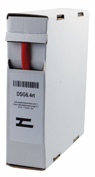 Gaîne rétractable rouge boîte 10m  2:1