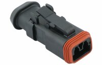 "Deutsch" Stecker - 2-pol, schwarz