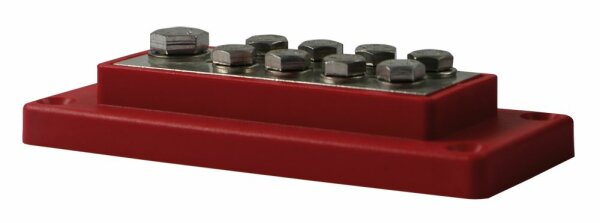 Distributeur de courant 9 pôles, rouge