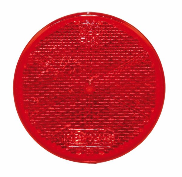 Rückstrahler rot ø 60mm ohne Loch