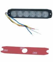 911 Signal LED-Blitzleuchte FIN6, blau/gelb, ECE-R65, 12 / 24 V