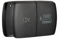 Einbausteckdose - Powerdose plus 1 x USB-A/-C