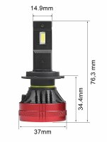 2 Stk. H11 / H9 / H8 LED-Lampen 12 V 5’000 lm