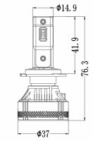 2 Stk. H11 / H9 / H8 LED-Lampen 12 V 5’000 lm
