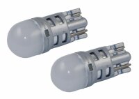 2x LED-Glassockellampen 360° 24V weiss