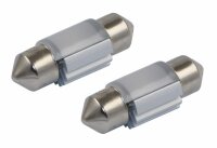 2x LED-Soffitten Lampe 10 x 31 mm 12 V weiss