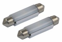 2x LED-Soffitten Lampe 11x41mm 12V weiss