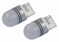 2x LED-Glassockellampe 360° 12V weiss