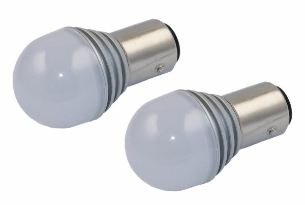 2x LED-Lampe 360° 12V *orange*BAU15s*