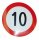Geschwindigkeits-Begrenzungs-Schild 10 km/h