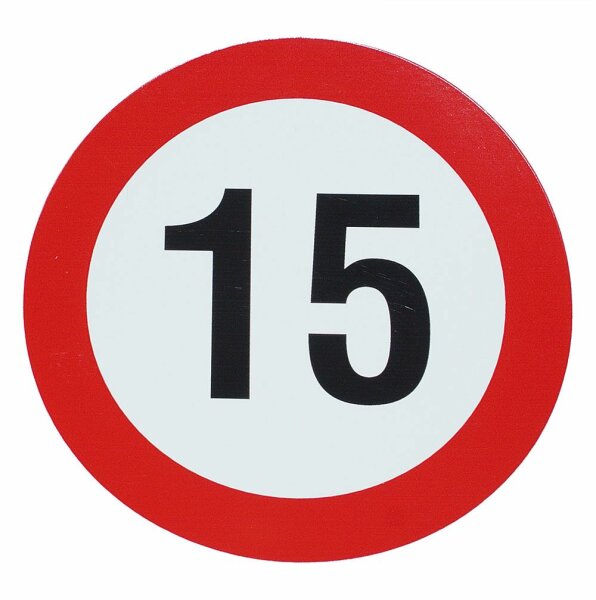 Plaque de limitation de vitesse 15 km/h