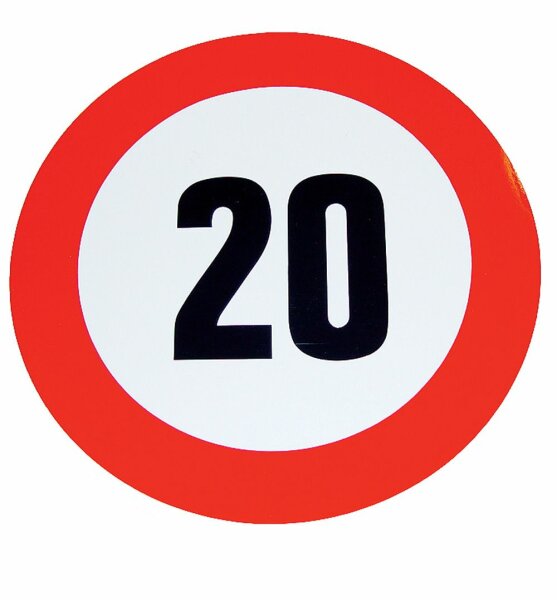 Plaque de limitation de vitesse 20 km/h