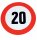 Plaque de limitation de vitesse 20 km/h