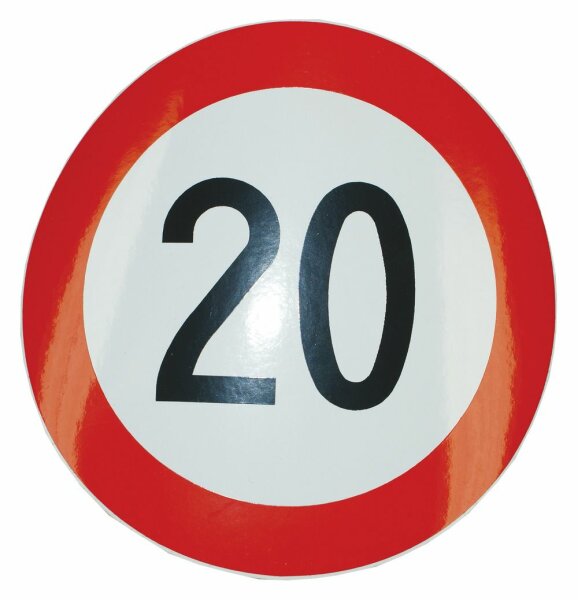 Plaque de limitation de vitesse 20 km/h