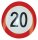 Plaque de limitation de vitesse 20 km/h