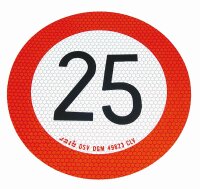 Geschwindigkeits-Begrenzungs-Schild 25 km/h