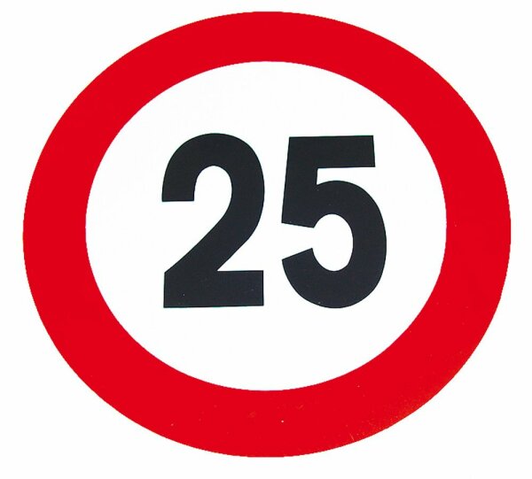 Plaque de limitation de vitesse 25 km/h