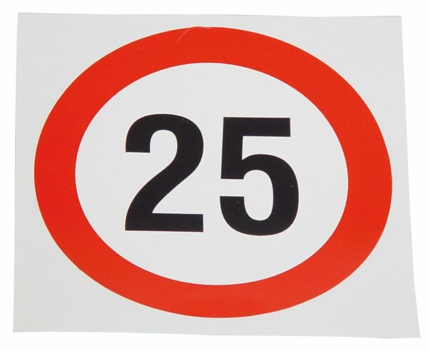 Geschwindigkeits-Begrenzungs-Schild 25 km/h