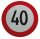Geschwindigkeits-Begrenzungs-Schild 40 km/h