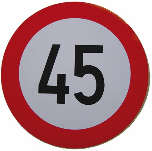 Plaque de limitation de vitesse 45 km/h