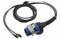 Kit caméra QVK 50°, connecteur ABS avec câble de raccordement de 3 m sur support de caméra avec feu d’avertissement intégré