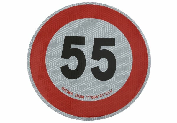 Plaque de limitation de vitesse 55 km/h