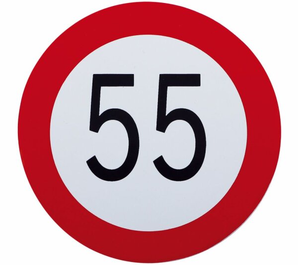 Plaque de limitation de vitesse 55 km/h